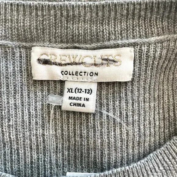 J.Crew Collection Embellished Cardigan Sweater Cotton Holiday CD379 Grey 12 13 - Picture 13 of 14